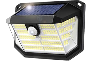 MUEZDUR Outdoor Solar Lights, 230 LED Solar Security Lights Outdoor Garden Light with Motion Sensor, 3 Modes Solar Powered Wall Light for Fence, Front Door, Garage, Shed (1 Pack)