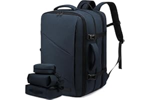 LOVEVOOK Zaino Da Viaggio Aereo Bagaglio A Mano Uomo Donna Borse Da Cabina Per Easyjet Ryanair Zaino 40 Litri Trekking Zaino Porta PC 17,3 Pollici Con Porta Usb Borsa Viaggio Blu