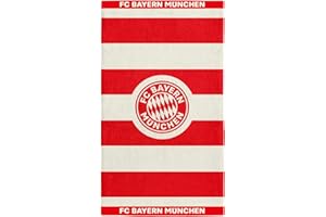 FC Bayern München | Toalla| Toalla de ducha | Toalla de baño | Rojo y Blanco | 100 x 50 cm