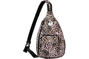 HUA ANGEL Stylisch Brusttasche Crossbody Bag Leichter Blumenmuster Rucksack Damen Wasserdicht Klein Sling Bag Brusttasche UmhäNgetasche Damen Mit Flaschenfach FüR Reisen Sportlich Wandern