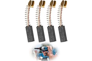 SUPECESORIO 4PC Balai en charbon, charbon moteur 6mm x 8mm x 18mm pour moteur électrique, pour outil électrique, pour outils électriques par ex. Hitachi, Milwaukee, Panasonic, Ryobi