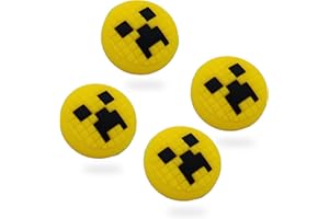 MatoSan® 4 x nakładki na joystick kompatybilne z Nintendo Switch Grip Joy Con Grip Thumbstick Grip Switch Lite OLED, akcesoria Thumb Grips, Nintendo Switch, akcesoria ochronne (żółte)