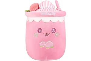 Ayixiwarz Boba Plüschtier, Boba Plüsch, Bubble Tea Plushi 30cm, Frucht Plüsch Kissen Tier Kissen Hautfreundliche Bequeme Kuschel Umarmung Kissen, Flauschige Milch Tee Plüsch Rücken Kissen Geschenk