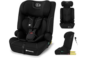 Kinderkraft SAFETY FIX 3 PRO, Silla de Coche i-Size 76–150 cm, ISOFIX, Top Tether, Protección Lateral H-GUARD, Arnés 5 Puntos, Funda Lavable, Fácil Instalación, Negro
