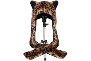 powerking Peluche nouveauté Animal Hat, 3 en 1 Fonction Fausse Fourrure Tout Animal Hat Winter Warm Hat