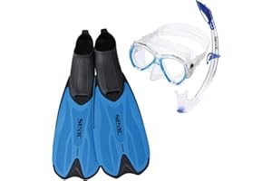 SEAC Set Spinta Ensemble de plongée et Snorkeling pour Adultes et Enfants composé de Palmes chaussantes, Masque et Tuba Mixte