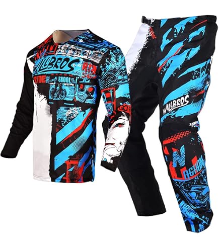 Pantalon Moto Cross JLP RACING Enfant - Noir Et Blanc - Taille XXL (10-12 Ans)