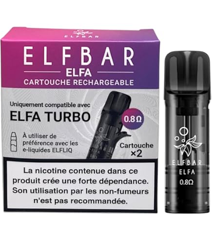 Kit ELFA Pro (+Pod 2ml 00mg) ElfBar Aurora Pink (+ Pod Fraise Glace) :  Amazon.fr: High-Tech