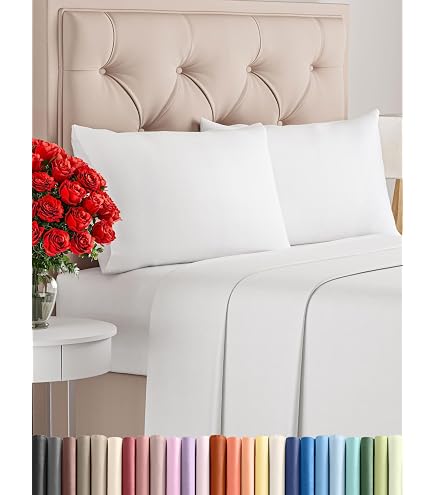 Set Di Lenzuola Ghazlan 100% Cotone Egiziano 200 Fili – Super King Con Tasca 40 Cm, Qualità Alberghiera, Morbido E Traspirante, Colore Bianco