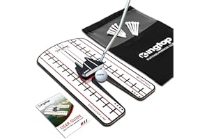 KINGTOP Golf Putting Mirror - Alignment Putting Training Aids for Consistency & Accuracy - Ideal for Indoor | Outdoor Practice, with Carry Bag and Golf Tees