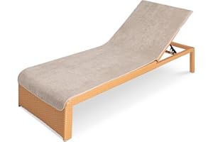 ‎JEMIDI JEMIDI Frottee Schonbezug für Gartenliege Strandliege 75x200cm - Liegenauflage mit Kapuzenüberschlag waschmaschinenfest - versch. Farben