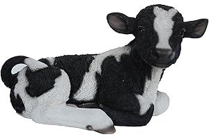 Vivid Arts Real Life Kalb, liegend, mittelgroß, Kunstharz Gartendeko