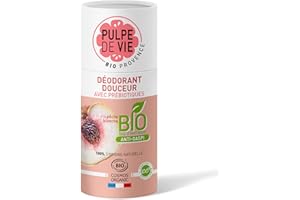 Pulpe de Vie - Déodorant Certifié BIO Anti-Transpeach 55g - Anti-gaspi ! Pêche - Protection Naturelle - Doux Parfum de Pêche - Sans Produits Toxiques - Zéro Déchet
