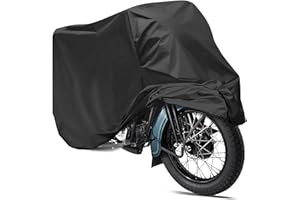Funda Moto Impermeable Universal Resistente al Agua Rayos UV Polvo Material PEVA de Alta Durabilidad 240x140 cm Funda Moto Gr