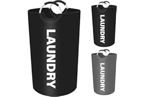 Cestos Ropa Sucia，Mezzar 90L Cesto Ropa Plegable, Oxford Duradera Cubo Ropa Cesto Colada de Lavandería con Mango Para Ropa, Mantas, Sábanas (Negro)
