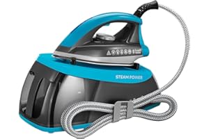 Russell Hobbs Steam Generator Iron, 1.3L Removable Water Tank, Stainless Steel Non Stick Soleplate, 110g Shot of Steam, 90g Steam Output, Cord Storage, Temp ready light, Anti Calc, 2400W 24510