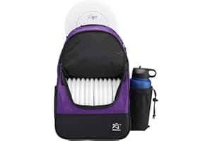 Prodigy Disc BP-4 - Zaino da golf con disco da 16 – 18 dischi, resistente agli strappi e all'acqua, ideale per principianti, borsa economica, leggera (viola)
