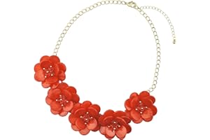 Bocar Statement Pendant Choker Flower Necklace for Women (NK-10281)