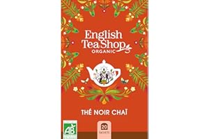 English Tea Shop - Thé Chaï Bio - Thé noir aux épices chaï traditionnelles - Cannelle, clous de girofle et cardamome - Boite de 20 sachets de thé noir chaï