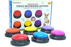 Gelabur Set de 6 Boutons de Chien pour la Communication, Boutons enregistrables pour la Classe