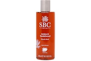 SBC Skincare Arnica & Sandalwood Muscle Soak 300ml - Bath Soak and Shower Gel for Easing Tired Muscles and a Busy Mind