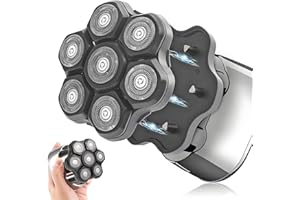 LOTIPE Universal 7 Magnetic Replacement Blades for ROSSIFUR Lovcoyo Gisaae Bazivve ElectriBrite Freebird Grooming Kensen Head Shaver Replacement Heads (Black 7Magnetic)