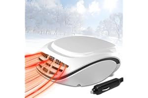 WODHMIEY Desempañador de parabrisas de coche, ventilador descongelador portátil, calentador eficiente de 12 V 120 W, alambre de calefacción de aleación, ángulo ajustable, ideal para uso en invierno