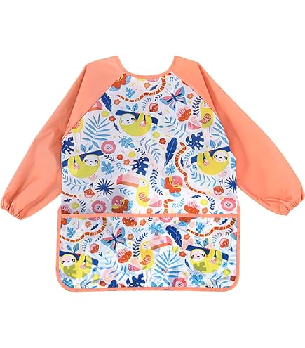 Tablier Peinture Enfant Avec Manches Longues - Blouse Imperméable 2-8 Ans Tablier Art Enfant Tablier Peinture Enfant Avec Manches Longues - Blouse Imperméable 2-8 Ans Tablier Art Enfant