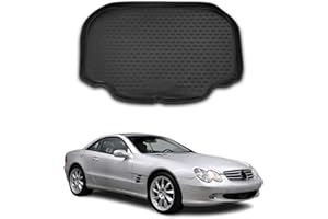 ‎OMAC Kofferraummatte Kofferraumwanne für Mercedes SL Klasse R230 2001-2012 Gummi TPE