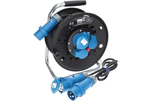 KALLE DAS KABEL - Avvolgicavo KTG, cavo da campeggio, per camper, H07RN-F 3G, 2,5 mm², 25 m, con cavo di collegamento da 1,5 m