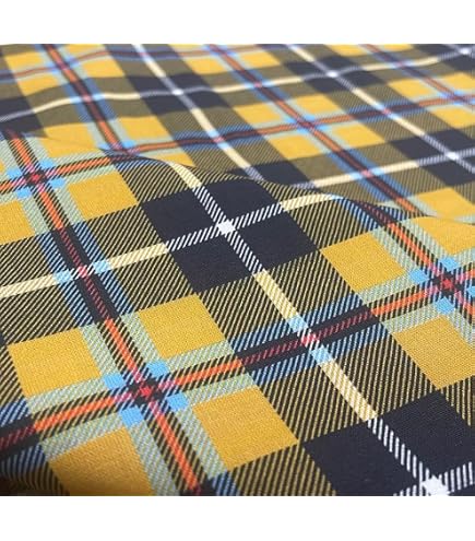 Katoen Poplin Stof – Tartan Madras Check Rainbow, 145 Cm Breed, 1 Meter, 100% Katoen Voor Kleding En Knutselwerk