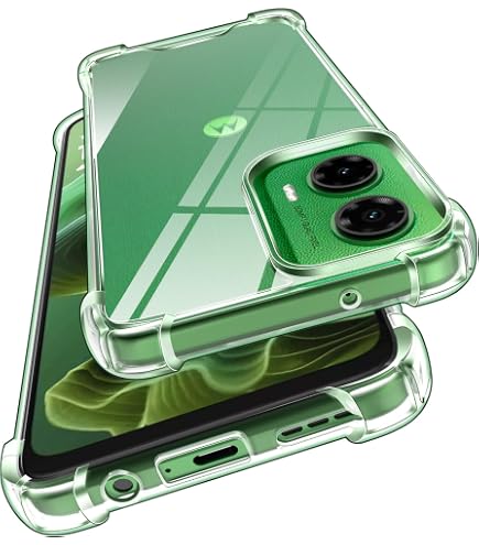 JDXHFF Hülle + Displayschutz Für Motorola Moto G35 5G (6,72 Zoll) – Schwarze TPU-Hülle & Gehärtetes Glas