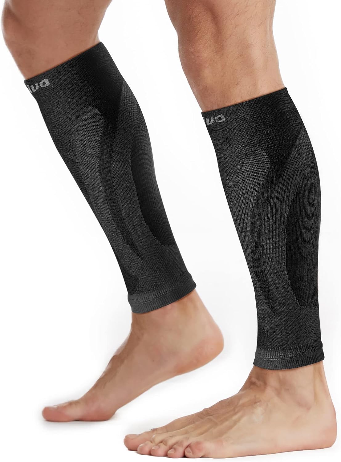 CAMBIVO Medias Compresivas 2 Pares, Calcetines Compresion Mujer Hombre, Mangas de Compresión para Deporte, Running, Ciclismo, Trabajo, Vuelo