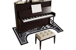 Tehocwiz Alfombra para Piano Insonorizada Antideslizantes Alfombra for Piano Vertical Alfombra Bateria Electronica Protector Alfombra para Piano y Otros Instrumentos 160 cm x 70 cm