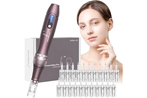 CHARME PRINCESSE Microneedling Pen A10,Elektrischer Dermapen Kabellos mit 5 Stufen inkl. 22 Stk Ersatzpatronen,Dermapen Microneedling Zuhause für Gesicht und Körper