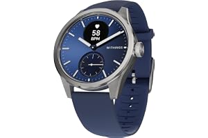 Withings ScanWatch 2, ansluten hybridklocka, EKG, 42 mm, blå | EKG med AF-detektering, sömnpoäng, 40+ upptäckta aktiviteter, SpO2, menstruationscykelspårning