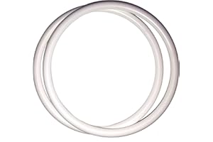 Linic Products UK Made Bag/Purse Handles, Plastic, Round, White, 1 Pair, Large, 20cm, Macrame, Sewing (S7797). Free UK Postage.