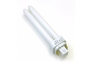 Bell, Set di 2 lampade a risparmio energetico, 4 pin, CFL (fluorescente compatta), 18 W, luce bianca fredda, 840 G24q-2, doppio turno