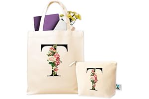 LA FÁBRICA DE INVENTOS Bolsas de Tela Personalizadas - Tote Bag Personalizada + Neceser - Bolsa Tela Personalizada Mujer - Regalos Personalizados - Regalo Original Mujer - Bolsa Compra Reutilizable