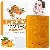 Kojic Acid Soap, 100g Curcuma Soap for Face and Body, Moisturizing Soap with Vitamin C for Acne Dark Spots Blackspots, Kojic
