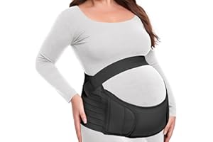 MAMODY 3 in 1 Bauchgurt Schwangerschaft Schwangerschaftsgurt Bauchstütze Schwangerschaft für die Schwangerschaftsgürtel - Stützt Taille, Rücken & Bauch (Schwarz, XL)