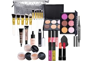 Professional Makeup Set,MKNZOME Cosmetic Make Up Starter Kit With Makeup Bag Portable Travel Make-up Palette Birthday Xmas Gift Set Full Sizes Eyeshadow Foundation Lip Gloss for Teenage & Adults