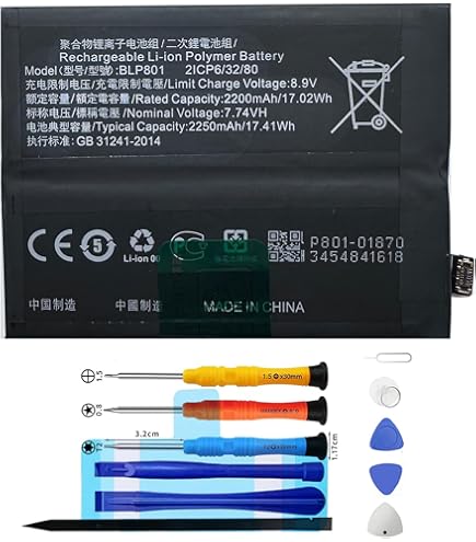 E-yiiviil Replacement Battery BLP801 Compatible With OnePlus 8T KB2000 With Repair Tool Kit - Foto 5