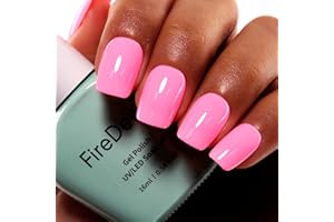 Firedeep Pink Gel Nail Polish, 0.54 Fl Oz Large Bottle Pink Gel Polish Manicure Salon UV/LED Soak Off 1Pcs