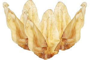 Schecker Rinderohren für Hunde - getrocknet - groß - fettarm - natürlicher Kauspaß 180g = ca. 10 Stück