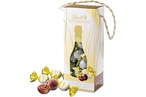 TOPLINE Lindt Champagne Chocolates Gift Box – 350g Milk Chocolate Truffles with Smooth Marc de Champagne Filling – Chocolate Gift for New Year Gifts, Birthday Gifts, Christmas Stockings