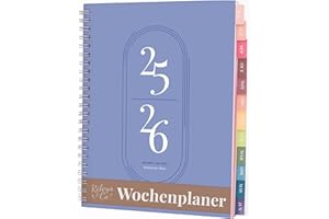 Rileys & Co Wochenplaner 2025, Hausaufgabenheft, Schulplaner | Kalender 2025 2026 Juli 2025–Juni 2026 Terminplaner, Notizen, Doppeldraht, 20 x 15 cm Planner, (Blau, auf Deutsch)