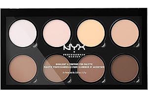 NYX Professional Makeup Highlight & Contour Pro Palette, Powder Contour Kit, Eight Blendable Matte and Pearly Shades