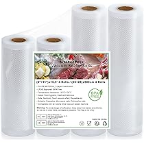 Sacchetti Sottovuoto KitchenBoss - 8 Rotoli Senza BPA Per Alimenti