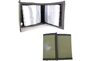 Aventik High Grade10 Pockets Fly Fishing Leader Wallet Leader Case for Fly Fishing (Grey)